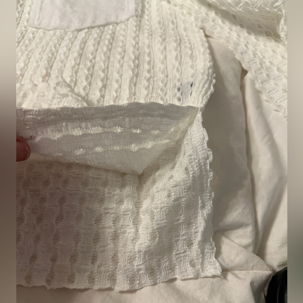 POL Ivory Her Kind Eyelets Crochet Eyelet Top - NWOT - Size L - Picture 8 of 12